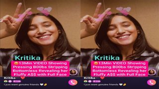 Kritika Most Exclusive 13Min Premium Live Showing – Pressing Boobs with Full Face Hot Expressions