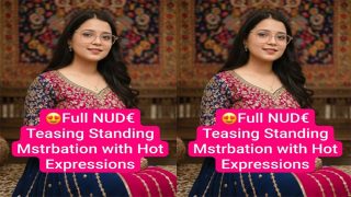 Desi GF gets Horny Long Distance Boyfriend – Full Nude Teasing Standing Mstrbation