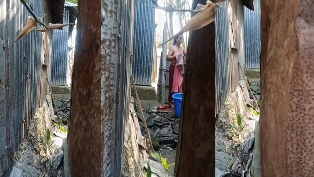 Neighbour Village Bhabi Bathing Porn