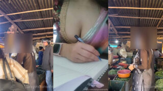 SexyIndianWife Dare In Crowded – Veg Market Hotel Dare Free Video