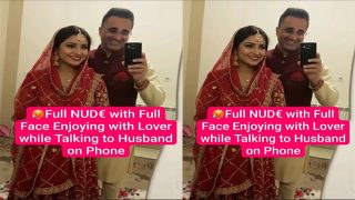 Talking to Husband on Phone – Horny Wife Oyo Receptionist Massage – Enjoying with Two Friends Viral Mms Video